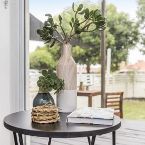 46 Hudson Street Bayswater flower vase on table.