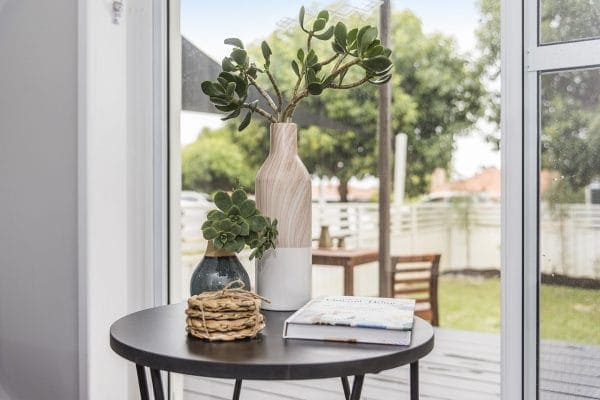 46 Hudson Street Bayswater flower vase on table.