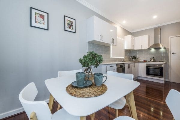 46 Hudson Street Bayswater breakfast taable area.