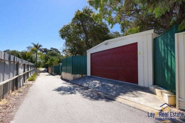 Rear lane and rear access.