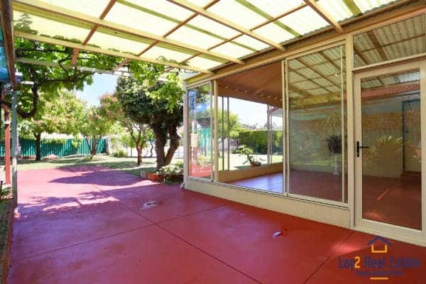 Under cover area picture at 52 Peterborough Crescent Morley.