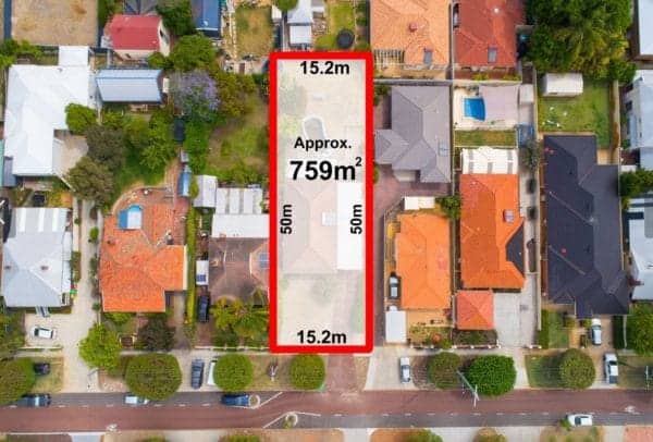 Arial picture above 19 May Street Bayswater WA