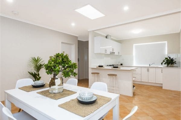 kitchen and dining area picture.