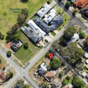 32 Essex Street Bayswater block for sale arial picture.
