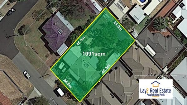3 Constance St, Bayswater WA 6053. Huge 1091sqm block with comfortable home. Opportunity knocking.
