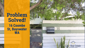 Need to sell pronto - 16 Coombe Street Bayswater WA 6053 - front of property image. Lay2 real Estate.