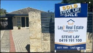 Passionate From The Start - Lay2 Real Estate Sold Sign on 127 Whatley Crescent Bayswater WA image.