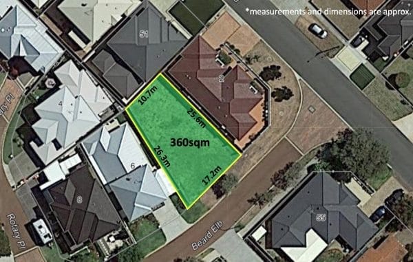 4 Beard Elbow Bayswater WA 6053 - Last Vacant Block in Rose Estate Riverside Precinct.