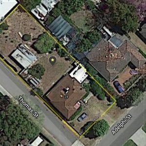 Alternative view of 24 Adelphi Street Bayswater WA 6053. Super Rare Corner 1046sqm Block with Old House.