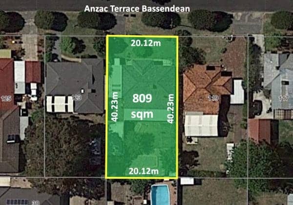 121 Anzac Terrace Bassendean WA 6054 809sqm Block, 20m Wide Frontage with Subdivision Approval! - Image 3