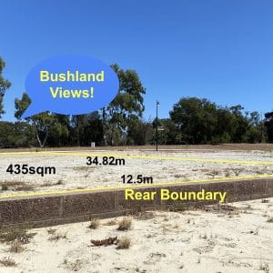 Alternative view of 33 Lockhart Crescent South Guildford WA 6053 Serviced 435sqm Land Overlooking Bushland!