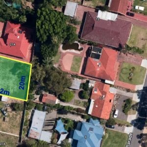 Alternative view of 23 Kenmure Avenue Ashfield WA 6054. HUGE 1076sqm Block 100m to the River