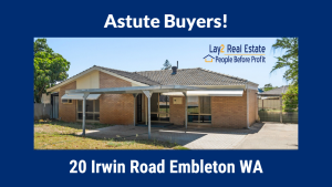 Astute Real Estate Buyers . Front image of 20 Irwin Road Embleton WA for sale by Lay2 Real Estate.