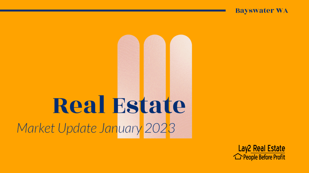 Real Estate Market Update January 2023 by Lay2 Real Estate blog post cover image.