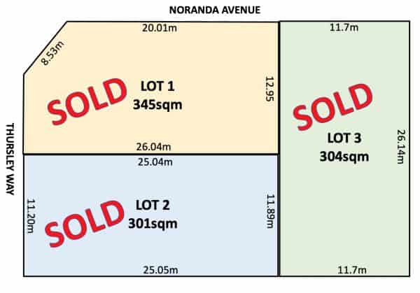2B Thursley Way Morley WA 6062. All Lots Now SOLD