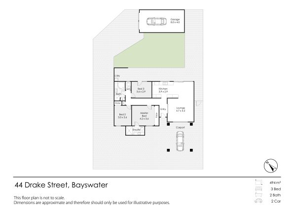 44 Drake Street Bayswater WA - floor plan image. Property for sale by Lay2 Real Estate.