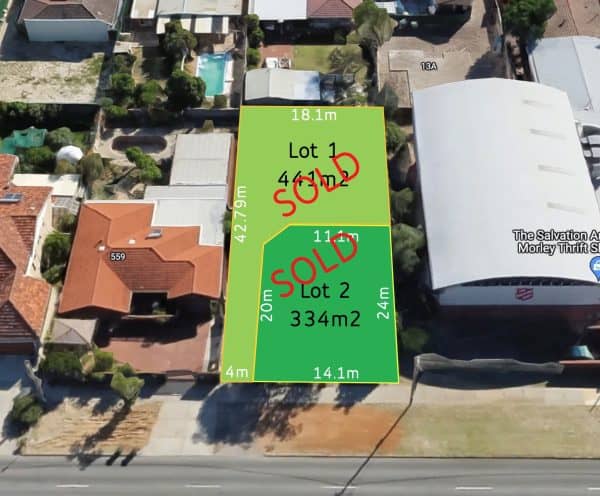 561 Walter Road East, Bayswater WA 6053 - Both Lots Now SOLD