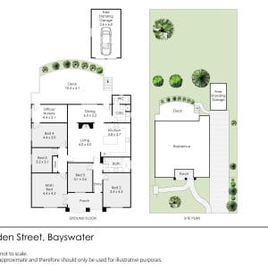 A1 Bayswater Location 52 Cobden Street Bayswater WA Floor plan and site map.