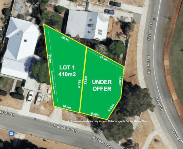 Ashfield Land For Sale - 74 Maragaret Street Ashfield WA. Block for sale image. Contact Lay2 Real Estate.