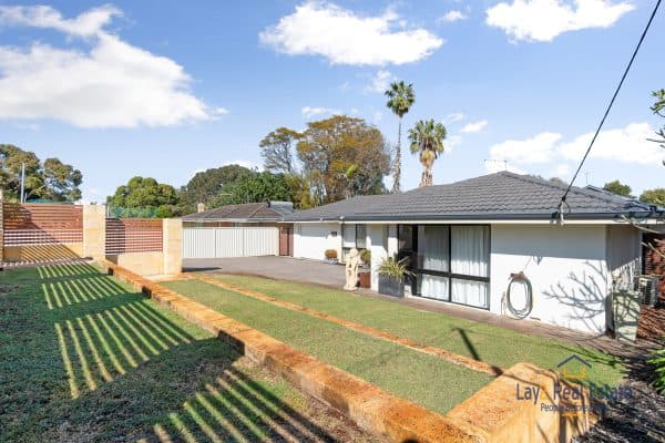 Living large 4 bedroom family home on an 810m2 block for sale in Bayswater WA - front of property image. Home for sale by Lay2 Real Estate. Mick Lay and Tom Sideris.