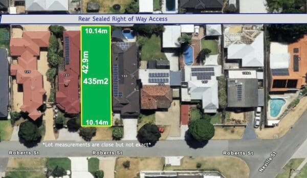 131A Roberts Street BAYSWATER WA Rare Land!