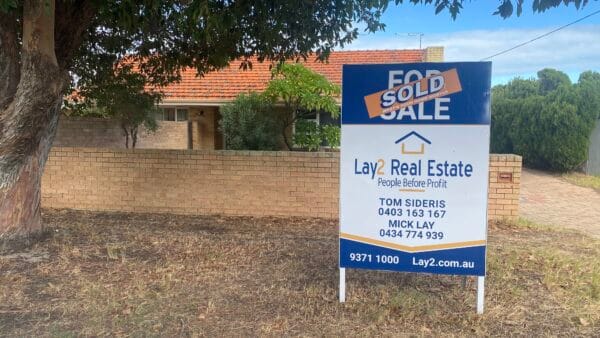 1-17 Pola Street Dianella WA 6059 front of property sold sign image. Home sold by Mick Lay of Lay2 Real Estate.