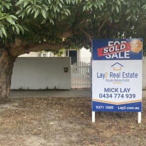 228 Railway Parade Bayswater WA 6053 front of property sold sign image. Home sold by Mick Lay of Lay2 Real Estate.