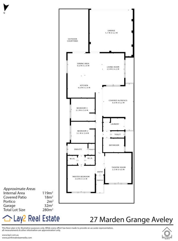 27 Marden Grange Aveley WA - Floor plan image. Property for sale by Lay2 Real Estate.