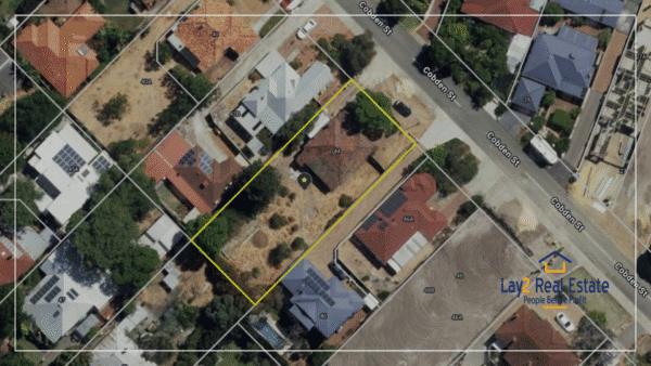 44 Cobden Street Bayswater WA - top down block view image - google maps. For sale by Lay2 Real Estate.