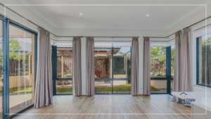 Secure your rental gem - real estate investment in Beckenham WA 6107 - image of the living area looking over the rear garden gazebo. Property for sale by Lay2 Real Estate.