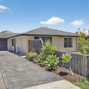 84 Crowther Street, Bayswater WA 6053. Thee bedroom Home for Sale by Lay2 Real Estate. Front of House - drive way and garage image.