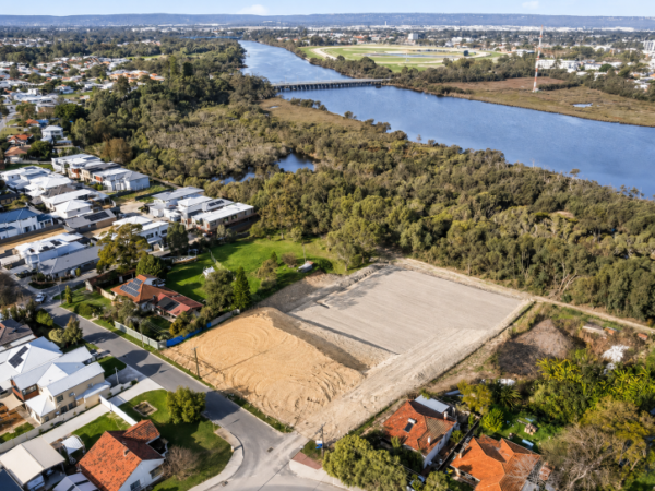 55 Stone St Bayswater WA - land for sale - aerial image. For Sale by Lay2 Real Estate.