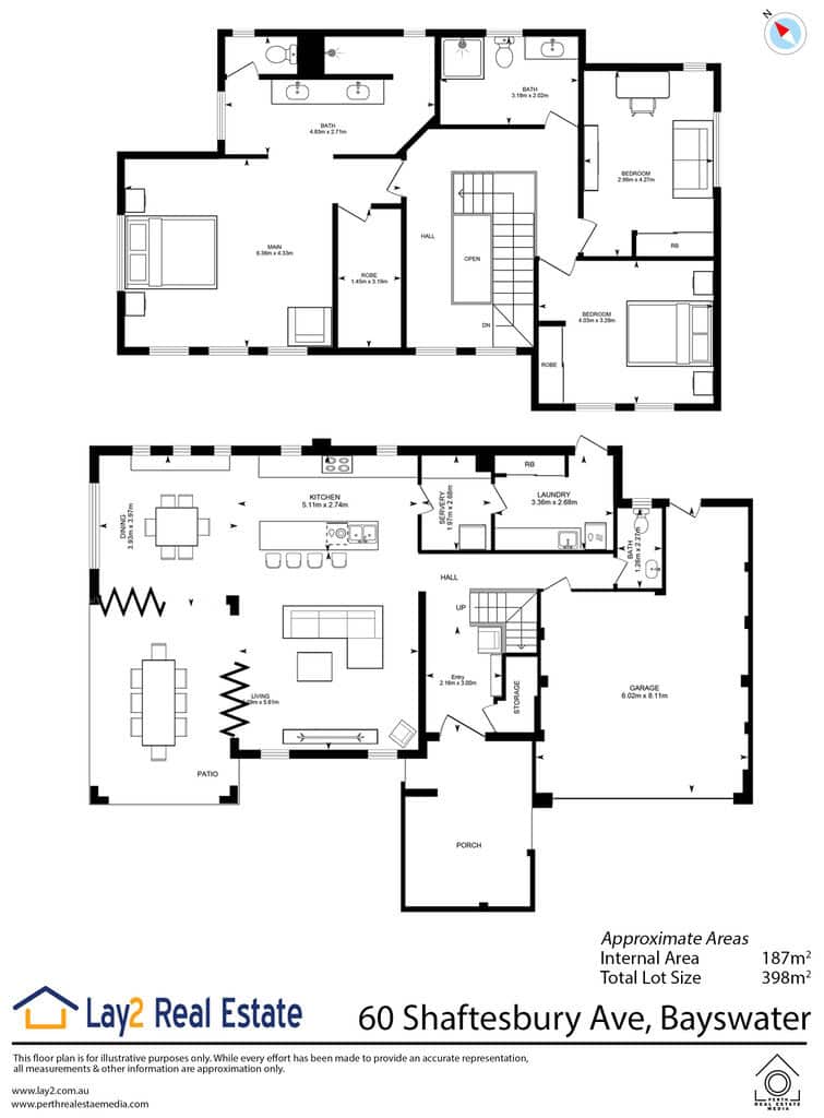 60 Shaftesbury Ave Bayswater WA - floor plan. Property for sale by Lay2 Real Estate.